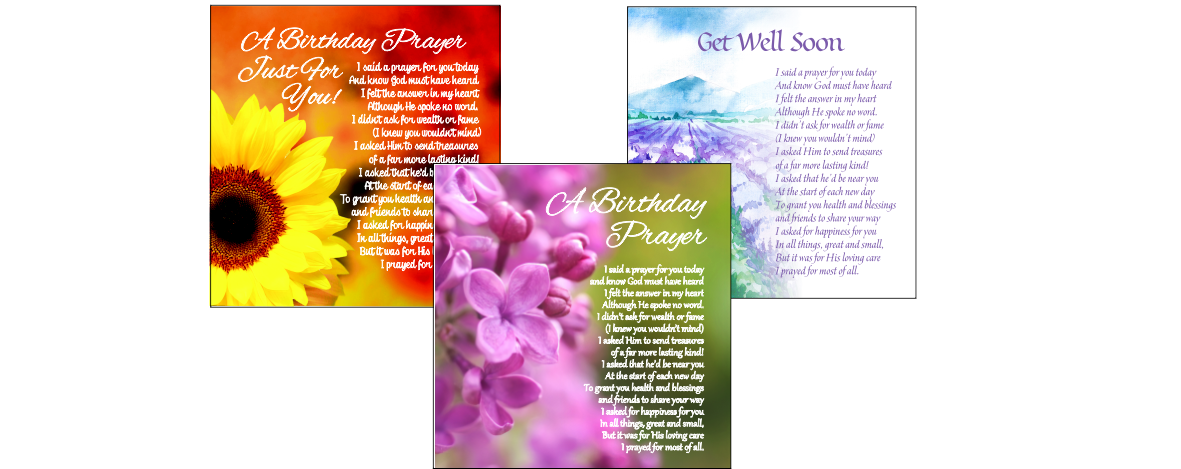 I said a prayer for you today quote cards