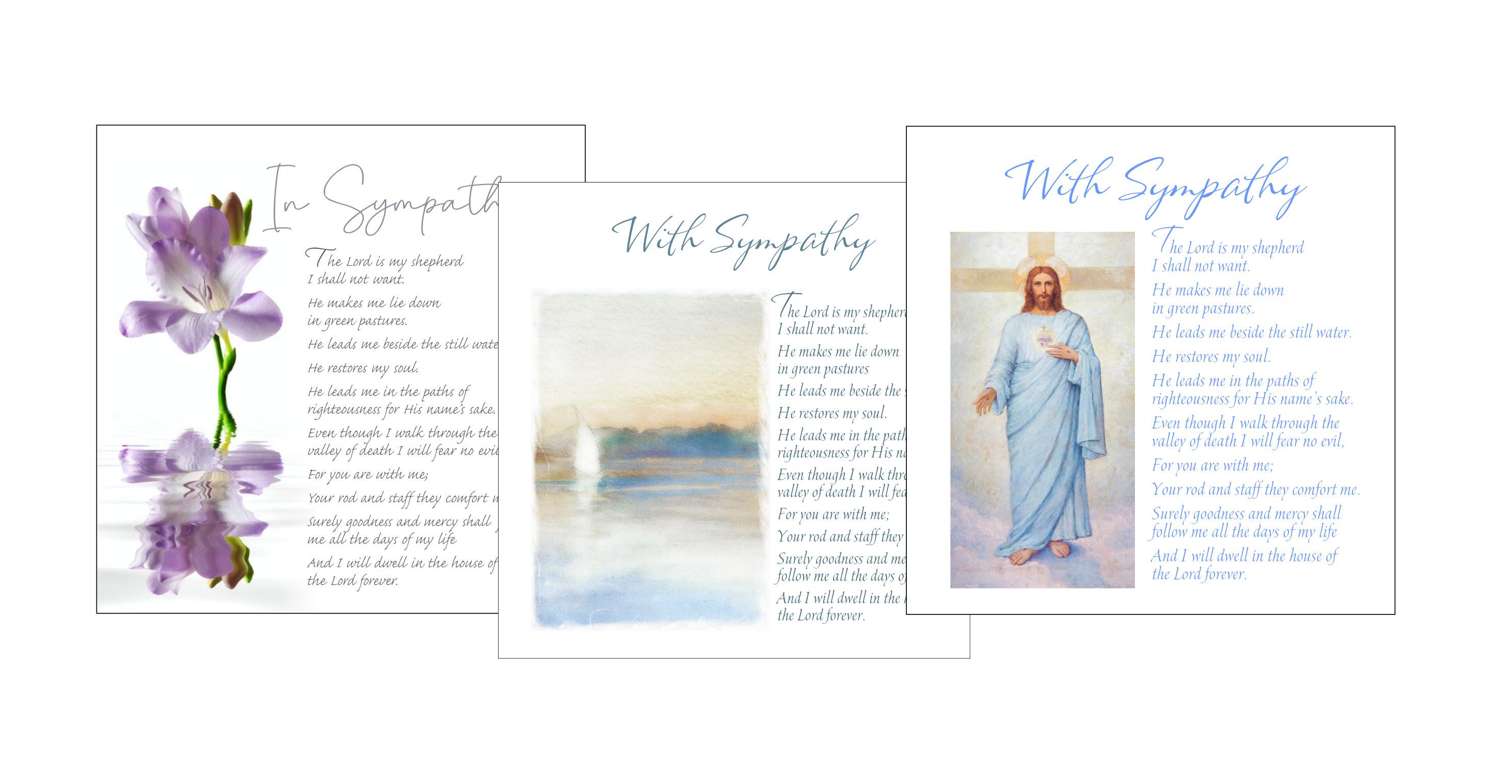 psalm 23 christian sympathy cards