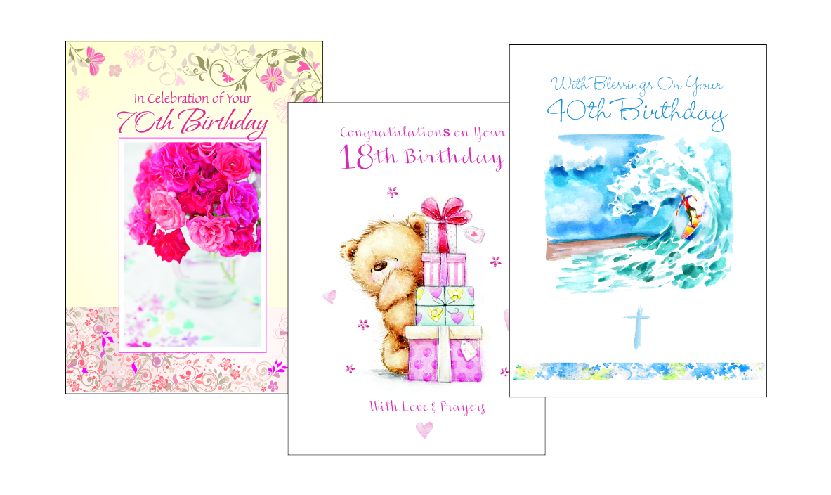 christian 70th 80th 90th birthday cards