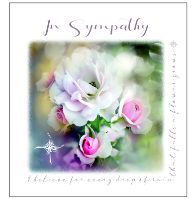 christian sympathy card lily lilies