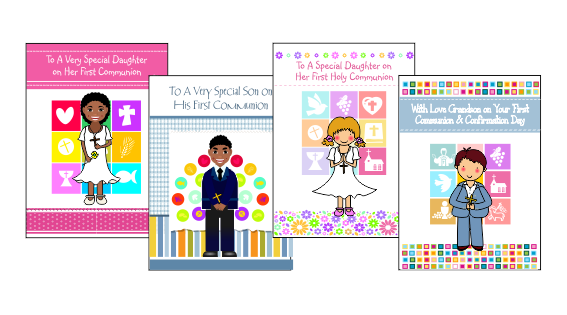 First holy communion cards