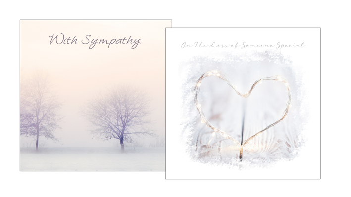 christian sympathy cards misty trees