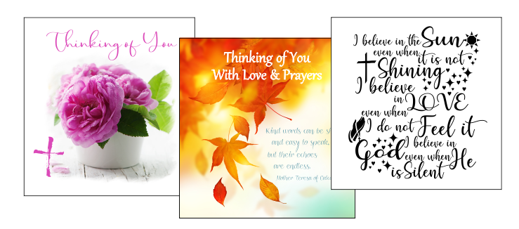 Christian thinking of you cards